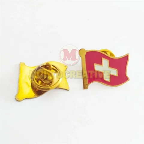 Jual Bros Bendera Negara Swiss Flag Pin Switzerland